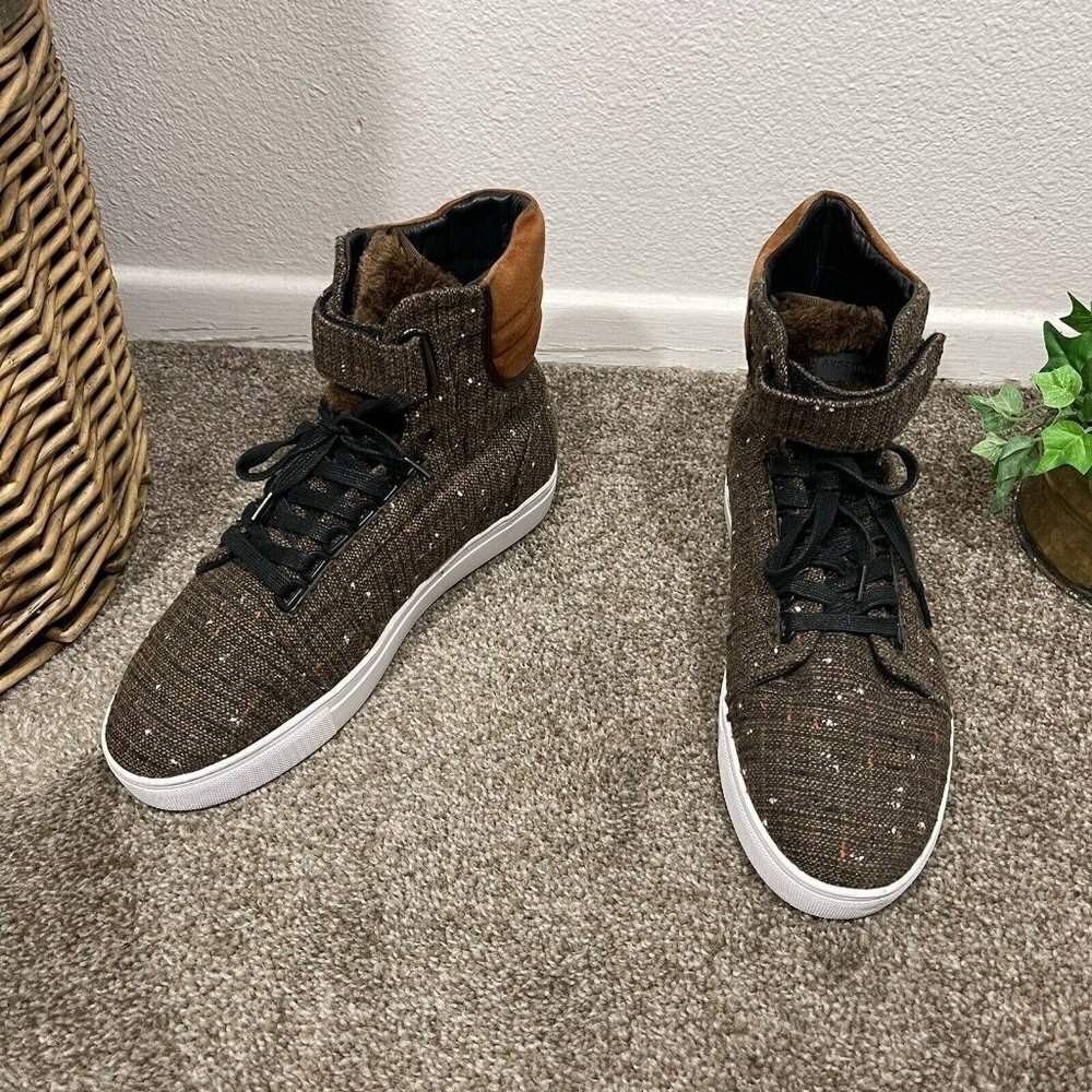 Android Homme Propulsion 1.5 Mens Size 8 Brown Fur Tweed High Top Sneakers Shoe